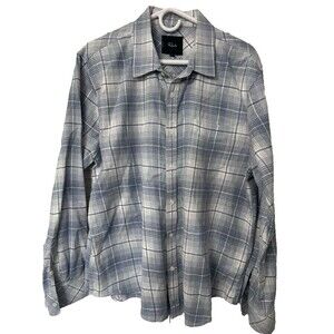 Rails Button Down Flannel Shirt Mens Large Sussex Glacier Plaid Long Sleeves